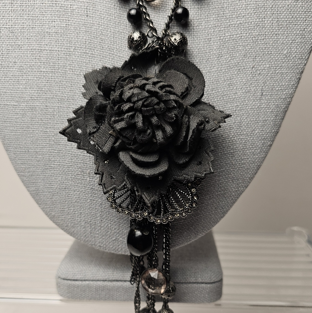 [Express] Black Chain Multi Layer Statement Yneck… - image 4